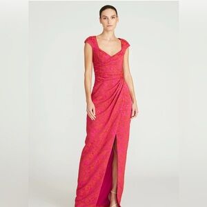 Theia Barbara Scoop Neck Column Gown NWT